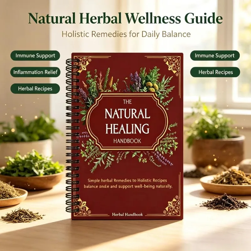 2‑Book Natural Healing & Tai Chi Set, Herbal Guide and 28‑Day Gentle Exercise Plan for Wellness & Body Balance