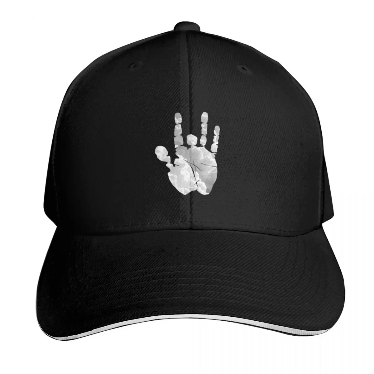 Cloudy Grey Groovy Jerry Hand Baseball Cap Vintage Retro Embroidered Lightweight Packable Gift for Him Her