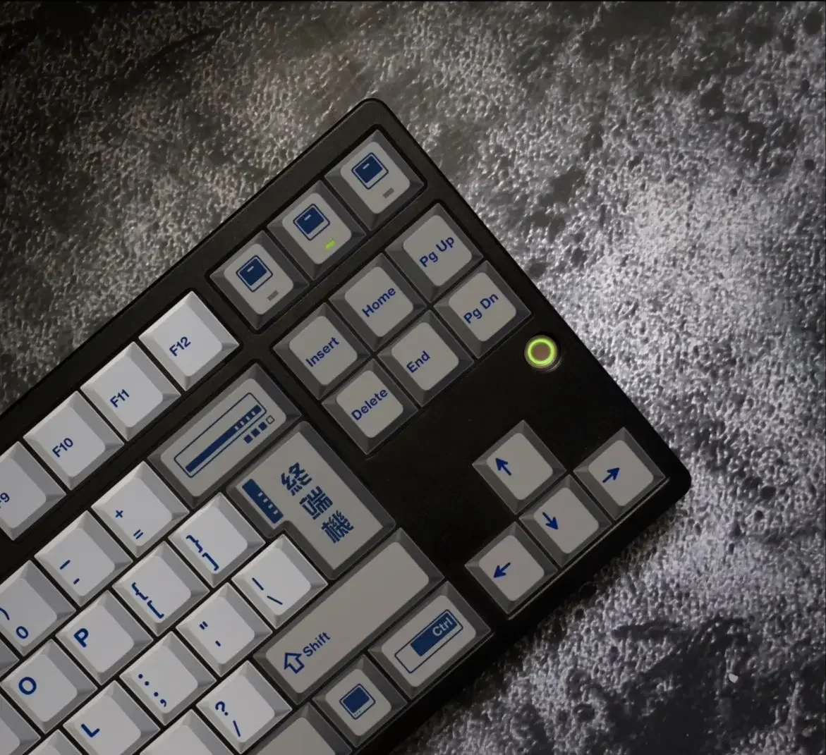 Teclado mecânico Keycaps, Keycaps DIY, Keybox, Shenpo, Terminal Theme, Perfil cereja, PBT, Dye Sub, 147 Chaves, Conjunto completo