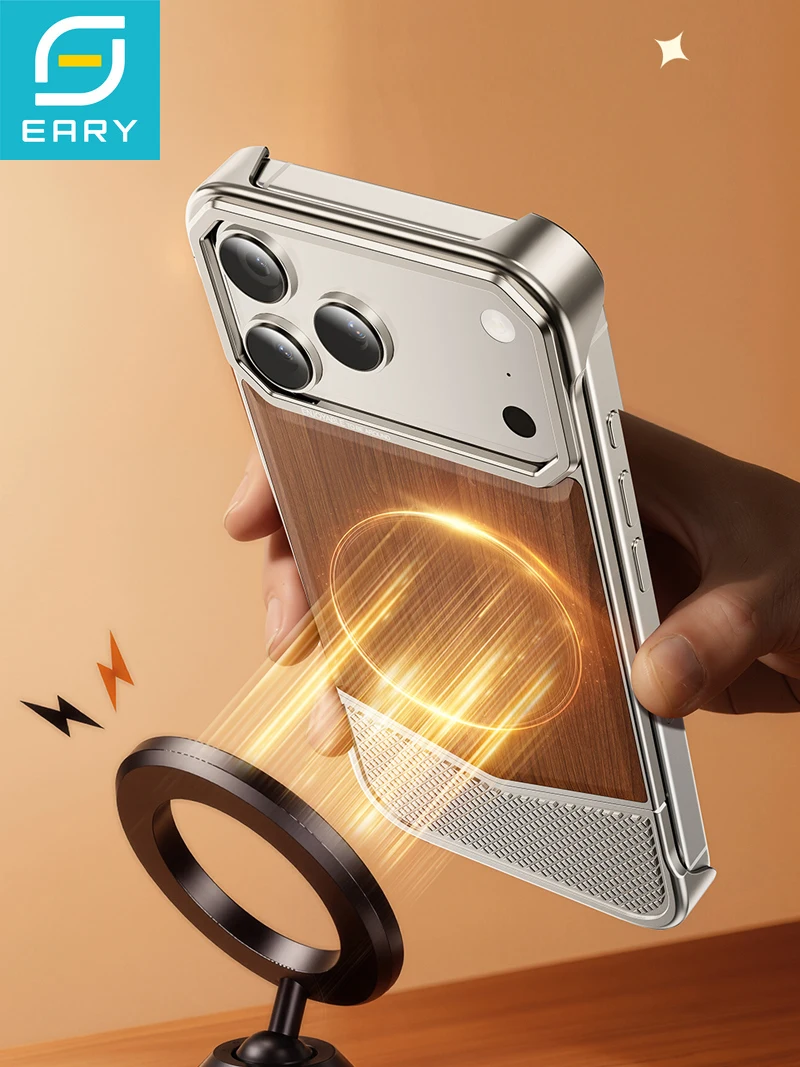 

Деревянный чехол Eary для iPhone 17 Pro Max 17 Pro, минималистичный бампер, безрамный противоударный защитный чехол для телефона 17 Pro