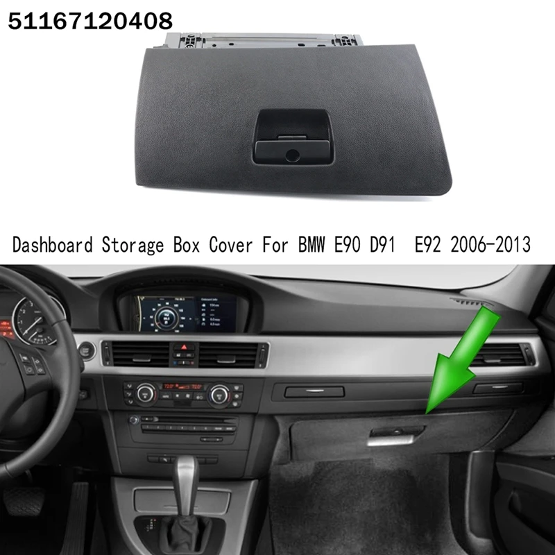 Dashboard Storage Box Cover Glove Box Lid For BMW E90 D91 E92 2006-2013 51167120408