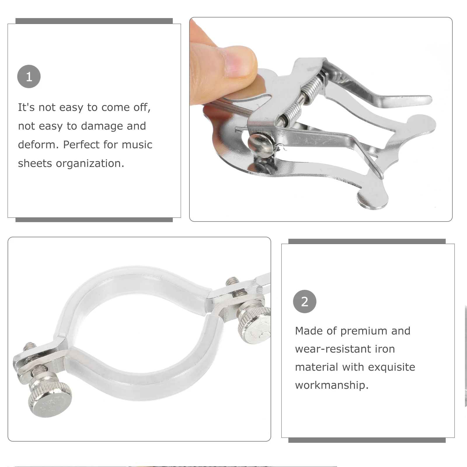 

Score Metal Sheet Music Holder For Clarinet Oboe Bassoon Trumpet Lightweight Sheet Music Holder Instrument Accessory