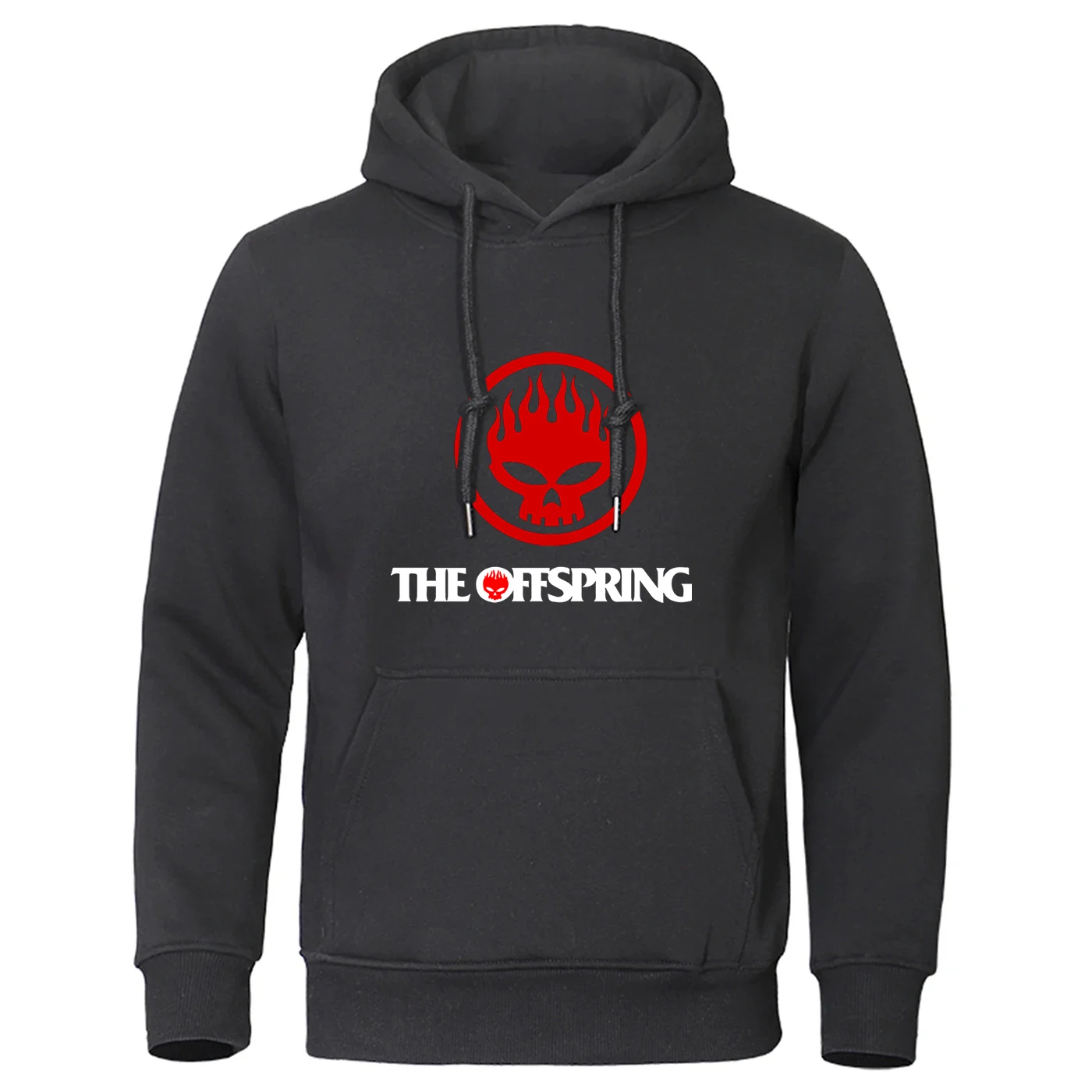 The Offspring Skull Logo Printing Men's New Solid Color Hoodies Harajuku Comfortable Casual Pullover Sweatshirts Top