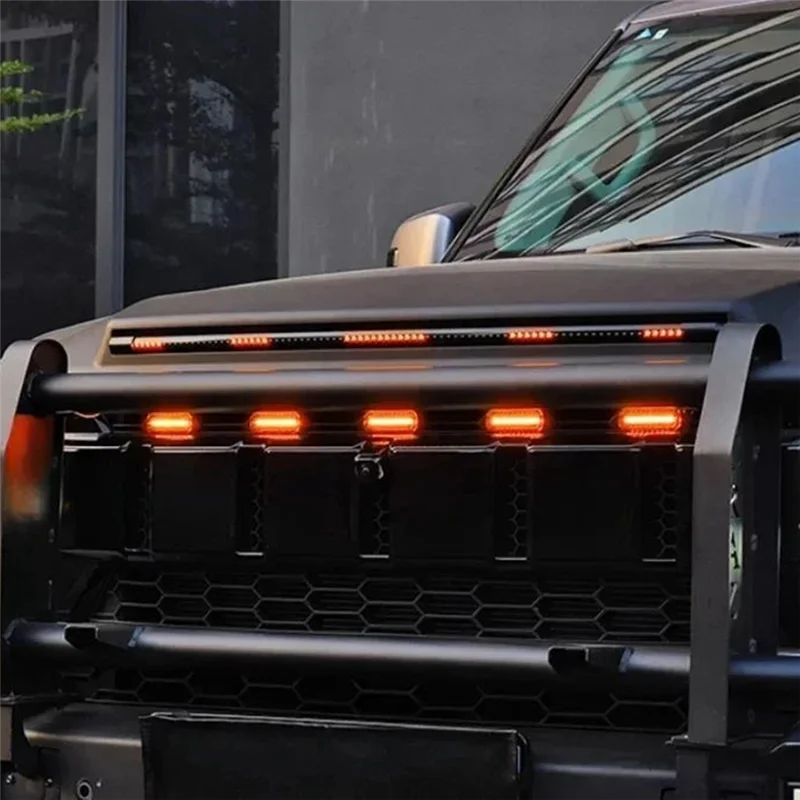 

Отличная автомобильная решетка, маленький желтый свет для Chery Jetour Traveler 2023 2024, модификация, светодиодный светильник, декоративные аксессуары