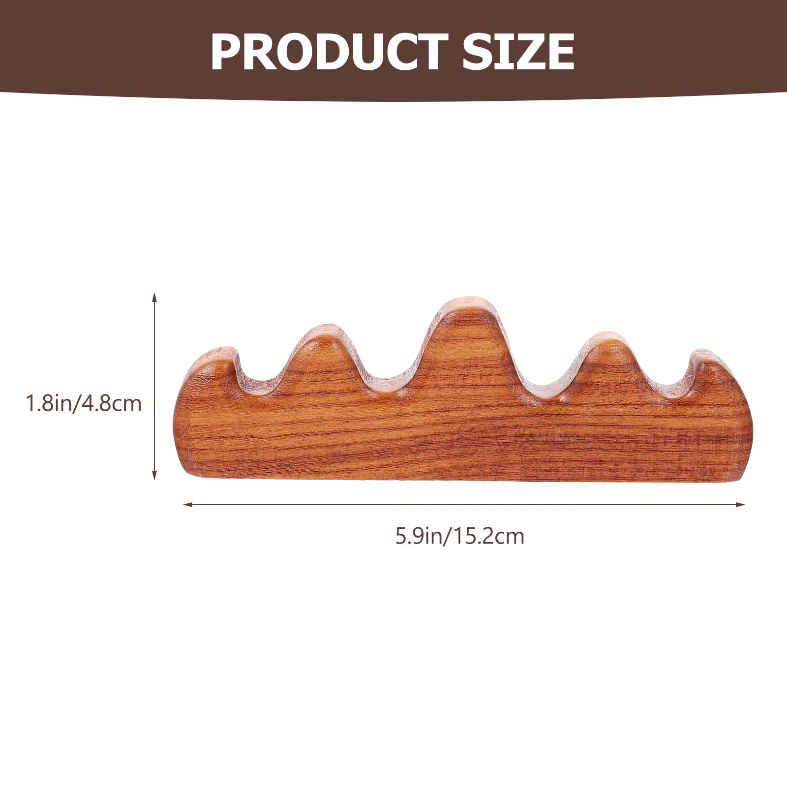 Sandalwood Calligraphy Brush Pen Holder Mountain Shape Design Natural Wood Writing Brush Stand for Desk Decor Sumi Ink Pen