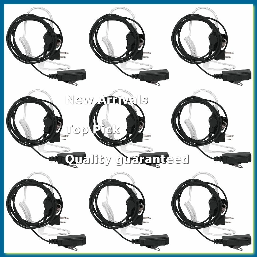 6Pack X(Acoustic Tube Security Earpiece Headset PTT Mic Covert Compatible for CP040 DP1400 GP68 GP88
