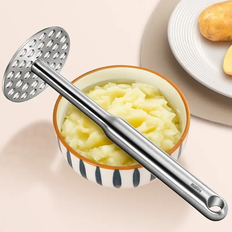 1PC Potato Purple Potato Mud Press Stainless Steel Kitchen Tools Manual Household Roller Children's Food Supplement
