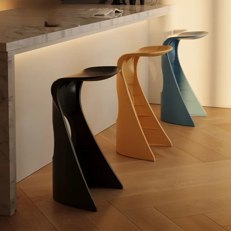 

#q for Style Bar Stool g Modern Minimalist Bar Backrest High Chair，Outdoor Stackable Tall Stool for Home Garden and Living Room*