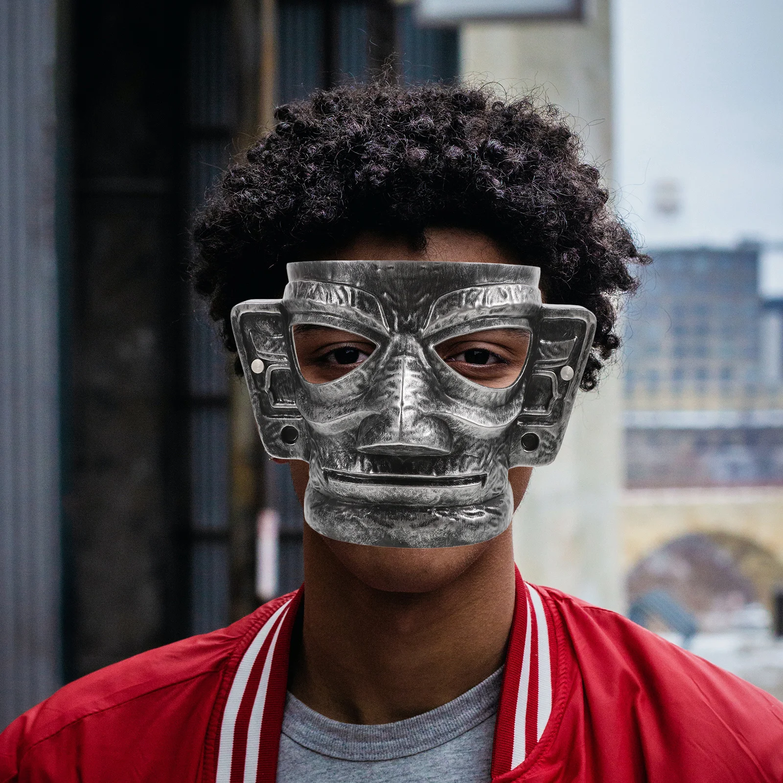 

Retro Sanxingdui Full Face Mask Vintage Chinese Cultural Creative Halloween Party Masquerade Cosplay Costume Accessory