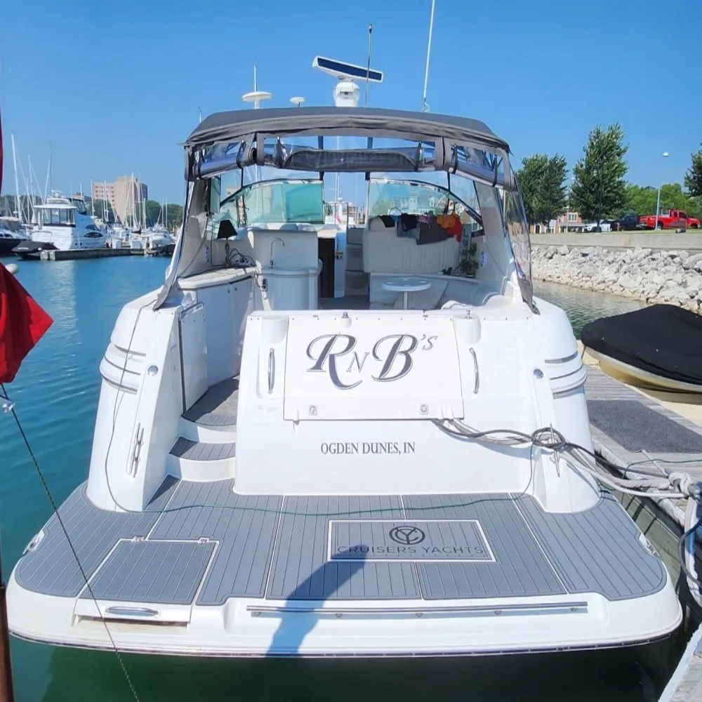 STLF 2002 Cruiser Yachts 4270 Swim Platform Cockpit Pad Boat EVA Foam Faux Teak Deck Floor Mat Seadek Gatorstep Style Self Adhes