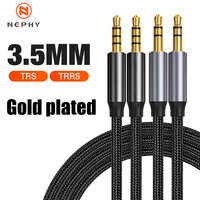 3.5mm To 3.5 mm Aux Cable TRS TRRS For Mobile Phone Headphones Car HIFI Music Stereo Sound Jack Auxiliary Audio Cord 1m 2m Long