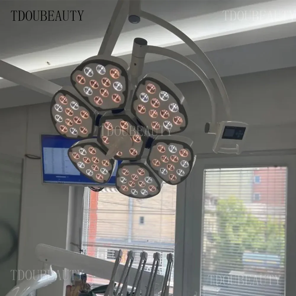 Hospital Equipment Petal Type Single Head Ceiling Surgical LED Operating Light Pet Lamp For Outpatient Department Examination