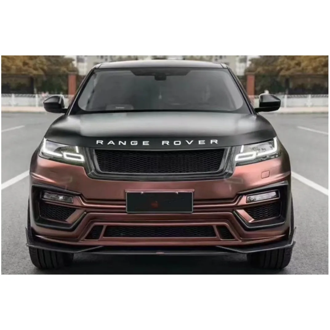 Body kit for Land Range Rover Velar front bumper wide flare carbon fiber front lip rear diffuser side skirts and trunk spoiler