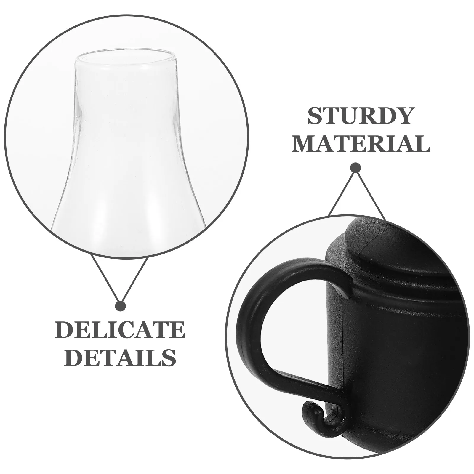 

Electronic Lamp Plastic Oil Lamps Flameless High Quality Vintage Black