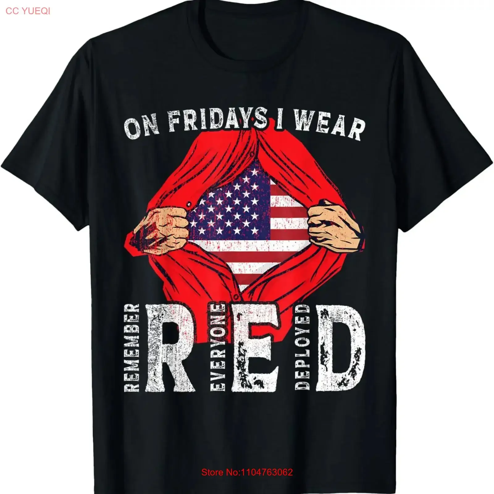 On Fridays I Wear Red USA Support American Troops T Shirt  vintage Washed Stylish fashion Slightly Unisex streetwear Casual