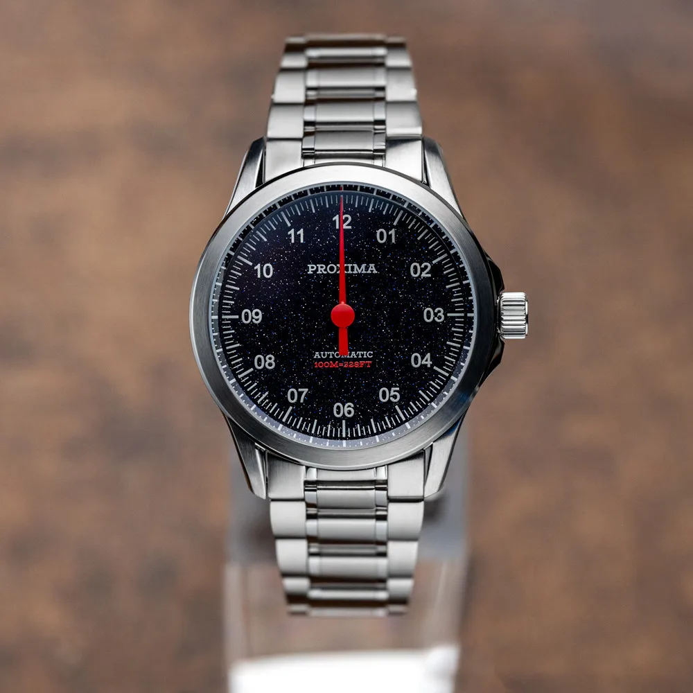 Proxima PX1745 Men's Watches Luxury 9015 Automatic One Hand Watch Stainless Steel Sapphire Crystal Glass 100M Waterproof