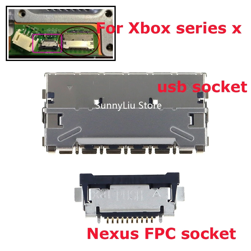 

Nexus FPC socket For Xbox series x console Nexus Power Eject Ribbon FPC Connector USB socket Interface Port For Xbox Series X