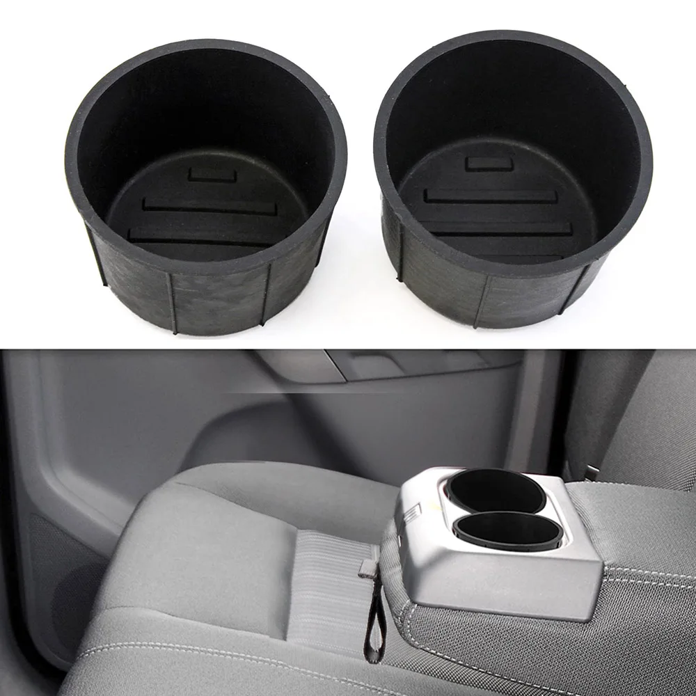 

Car Rear Center Console Cup Holder for Ford F150 2009-2014 Rubber Left Right Bottle Insert Liner Interior Accessories