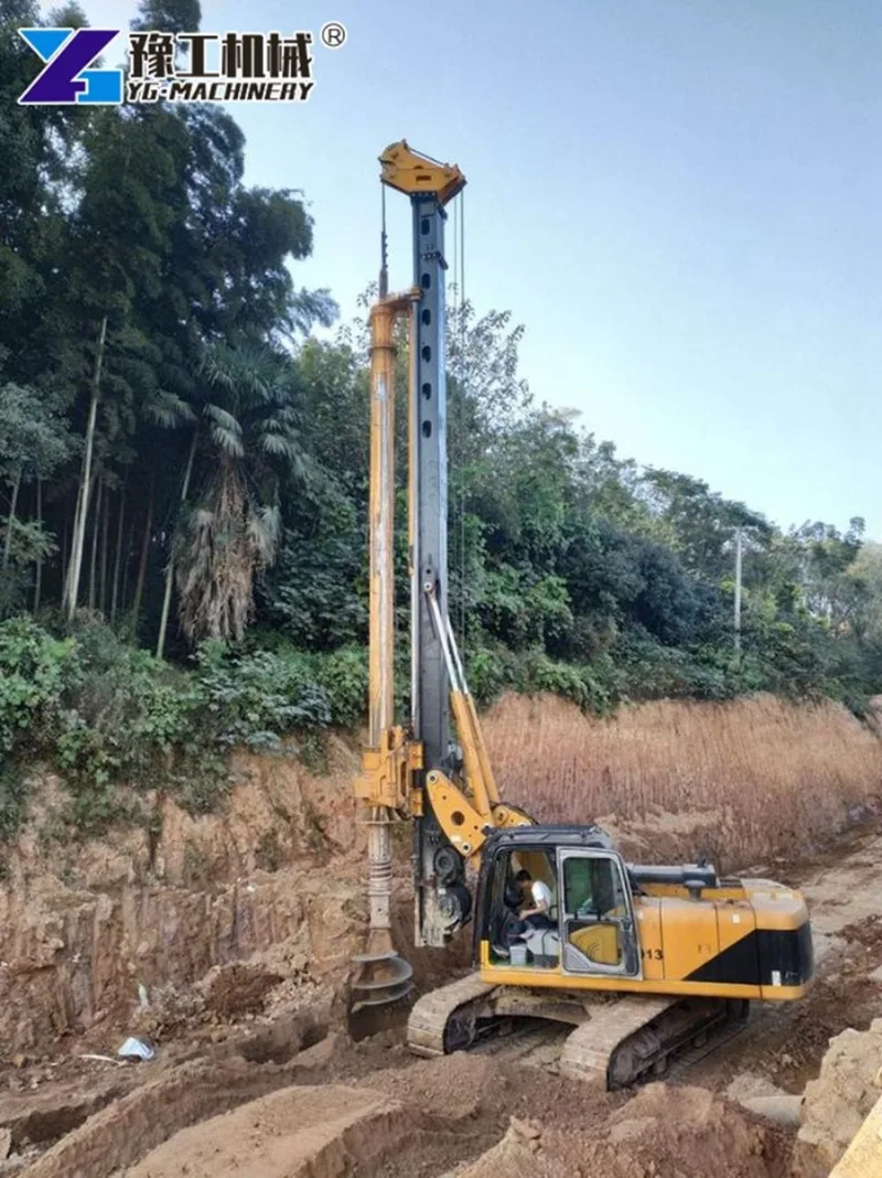 Rotary Pile Drilling Rigs Bored Piles Spiral Machine Hydraulic Rotary Drilling Rig Heavy Construction Equipment