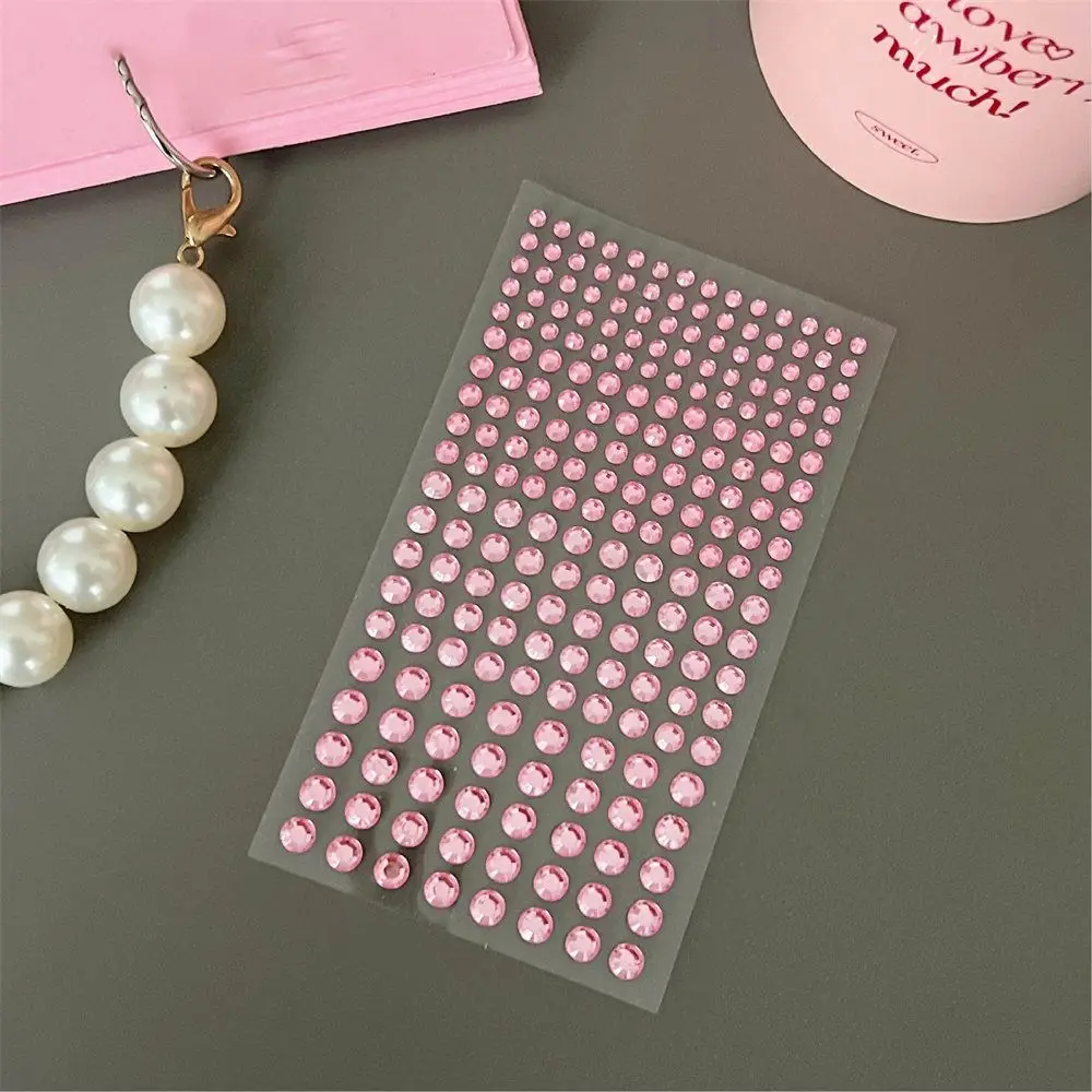 

3D Rhinestone Pearl Decorative Sticker Fashion Light Luxury Semi Round Pearl Stickers Self Adhesive Disposable