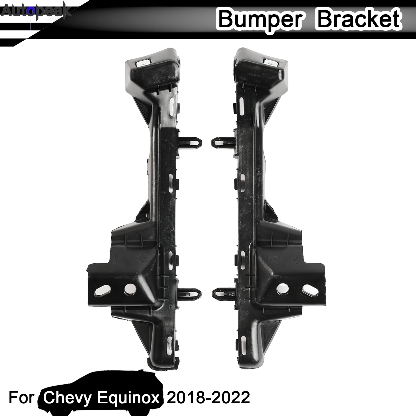 

2pcs Car Front Left RIght Bumper Brackets Driver Side Passenger Side Bumper Support For Chevy Equinox 2018 2019 2020 2021 2022