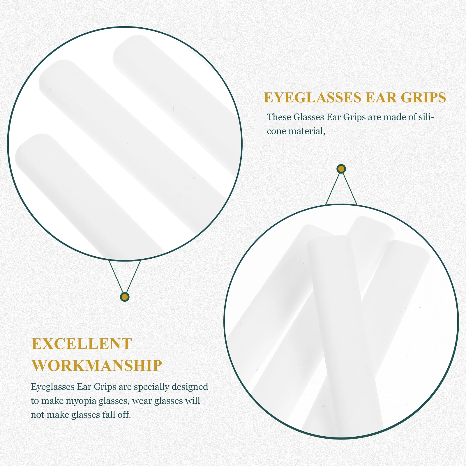 

Silicone Anti-Slip Eyeglass Grips Comfortable Ear Cushions For Eyeglassesglasses Ear Hooks Retainers