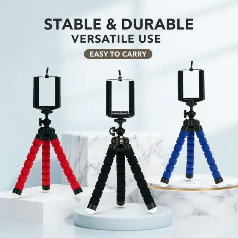 Tripod For Mobile Phone Flexible Sponge Octopus Mini Tripod Bracket For IPhone Mini Camera Tripod Phone Holder Clip Stand