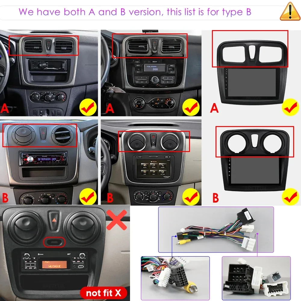 For Renault Logan 2 Sandero 2014-2019 Car Radio Android Multimedia Video Player Navigation GPS Carplay Touch Screen Auto Stereo