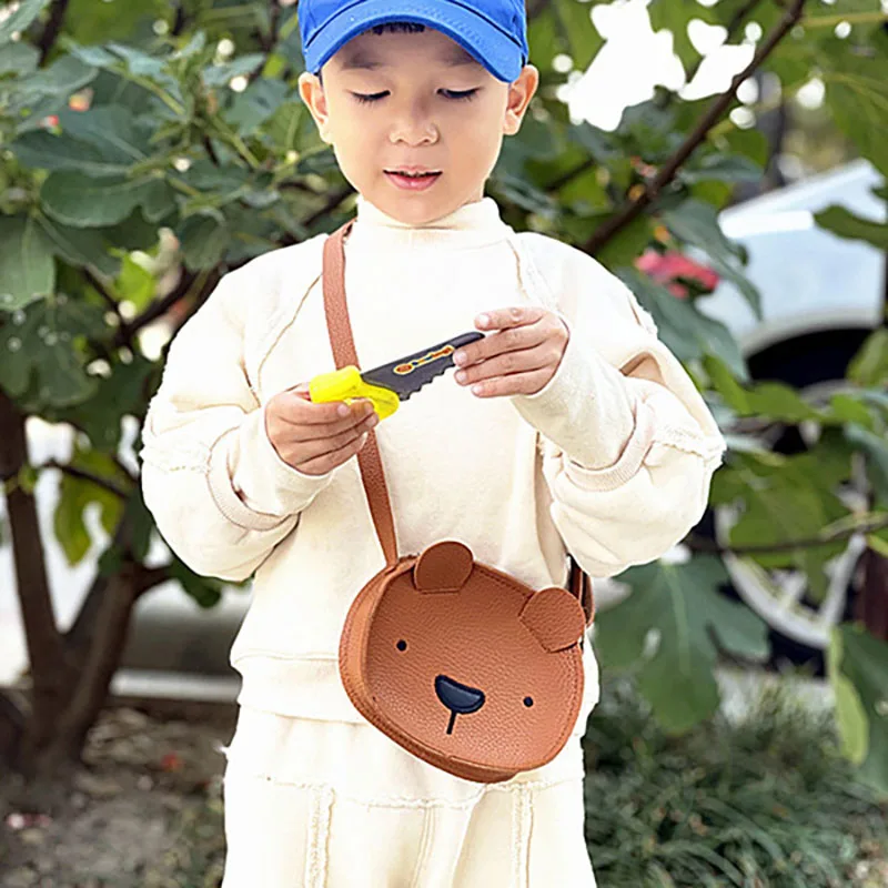 2024 New Korean Fashion Kids Messenger Bag Girls Cartoon Bear Single Shoulder Small Bag Children Cute Koala Satchel