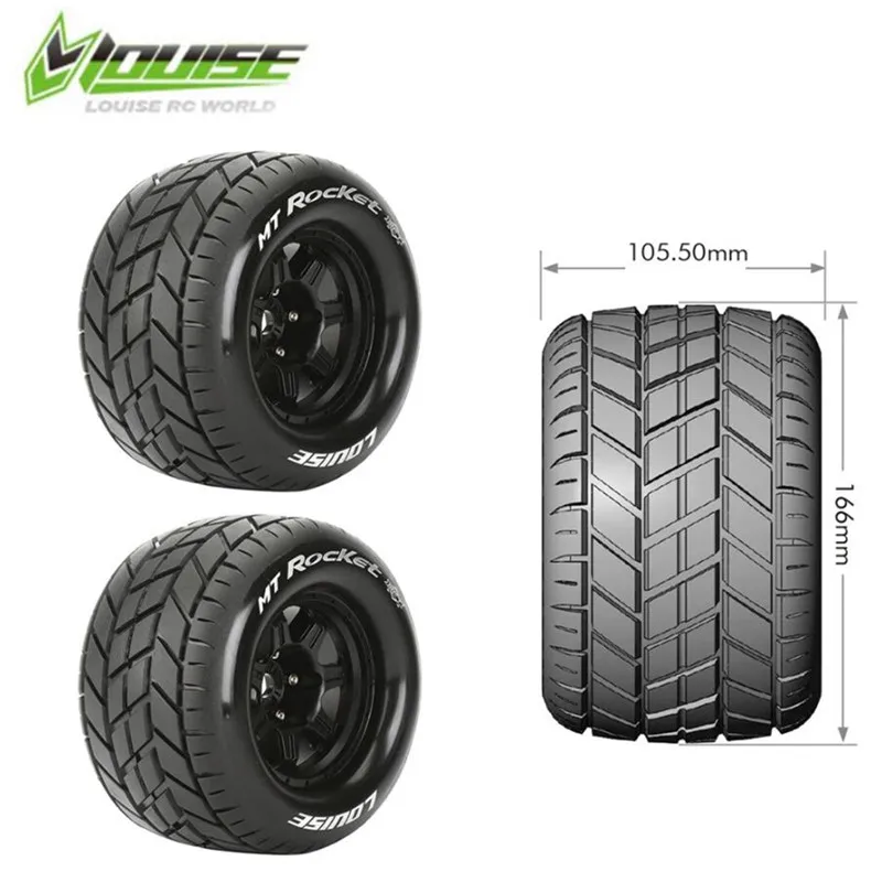 4PCS LOUISE Tire L-T3320BH MFT 1/8 MT-ROCKET Racing Drift Mountain Off-road Vehicle Tires For RC Car