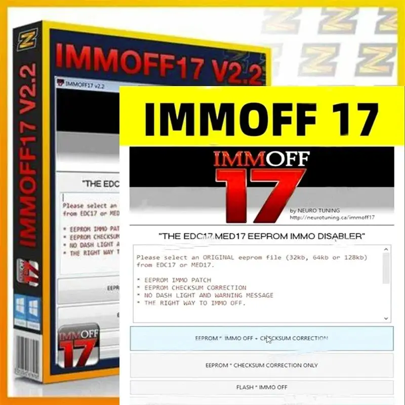 2024 HOT sell iMMOFF17 Software EDC17 Immo Off Ecu Program NEUROTUNING Immoff17 free keygen+ free help install+ install video