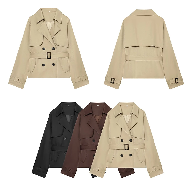 Guobioziy Women's Casual Short Button Jacket 2026 Spring-Autumn Euro-American Fashion Trend Daily Versatile Slim Classic Street