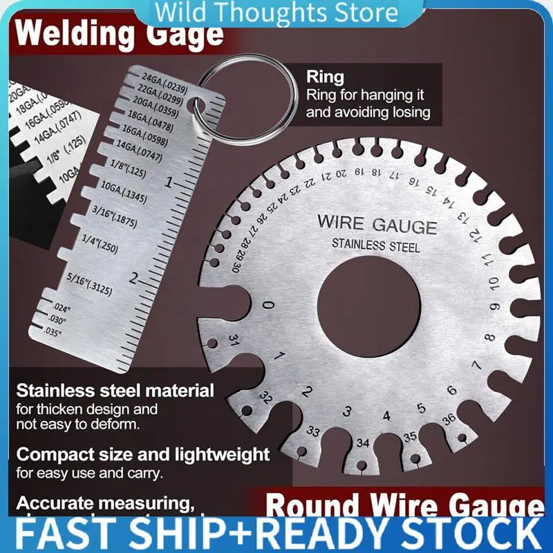 

6PCS Welding Slag Removal Tool Set MIG Welding Pliers Set With Metal Plate Thickness Gauge Welding Gloves Wire Gauge-[Qahk]