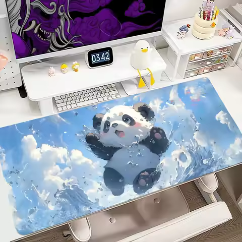 Anime Panda Mouse Pad 900x400MM Large Gaming Mousepad Keyboard Gamer Rubber Anti-wrinkle Anti-Slip Bottom Desk Mat