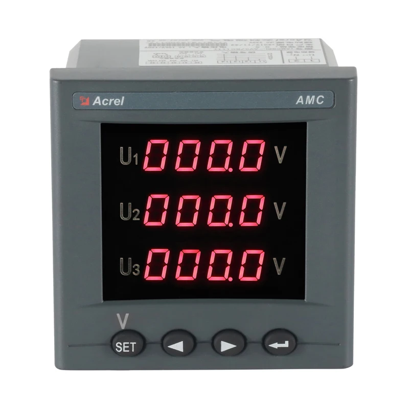 

Acrel three phase voltmeter with RS485 communication AMC96L-AV3/C LCD display cut out 88*88mm