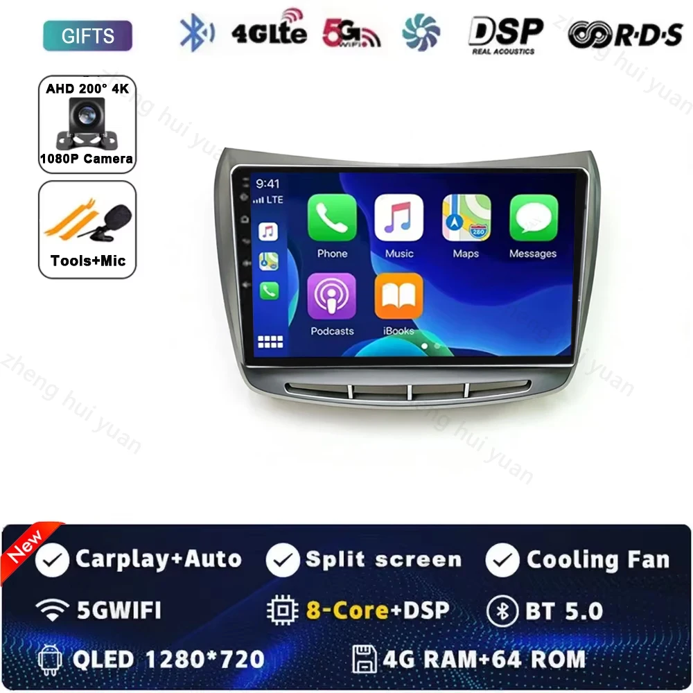 Voor Landcia Delta 2009-2019 Autoradio Carplay Auto Multimedia Stereo Video Player GPS Navigatie WIFI 4G RDS BT