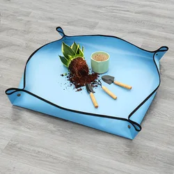 Household soil mixing mat, PVC polyester waterproof home gardening mat, plant changing pot, green radish, succulent potting mat