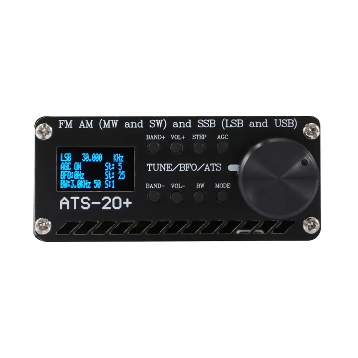 *ABDH ATS-20+ Plus V2 SI4732 SDR Radio Receiver with OLED Display FM AM SW SSB USB Rechargeable
