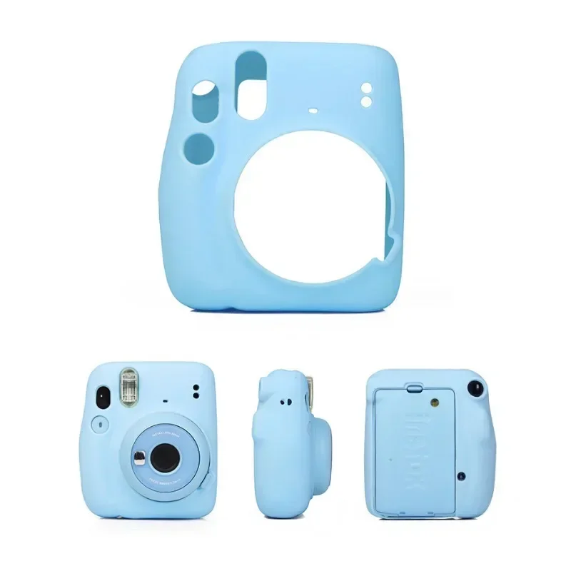 For Fujifilm Instax Mini11 Mini 11 Shell Protective Cover Soft Shell Solid Color Scratch-proof Case Camera Silicone Case