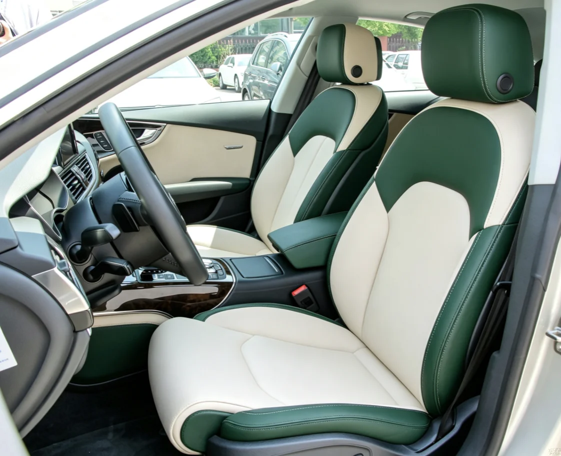 Für Audi A7 C7 2012~2016 Maßgefertigte Autositzbezüge Luxuriöses Nappaleder 100% Passgenau Innenraumzubehör 360 ° Vollständige Abdeckung – Detail 4