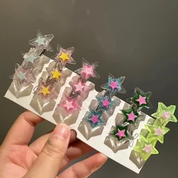 1PC New Resin Pentagram Hair Clip Female Side Bangs Clip Minority Ins Wind Duckbill Clip Headdress Hair Card