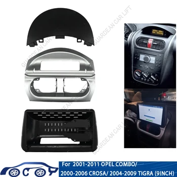 For 2001-2011 OPEL COMBO/CROSA/TIGRA (9 inch) Car Radio Fascias Android GPS Stereo Player 2 Din Head Unit Panel Dash Frame