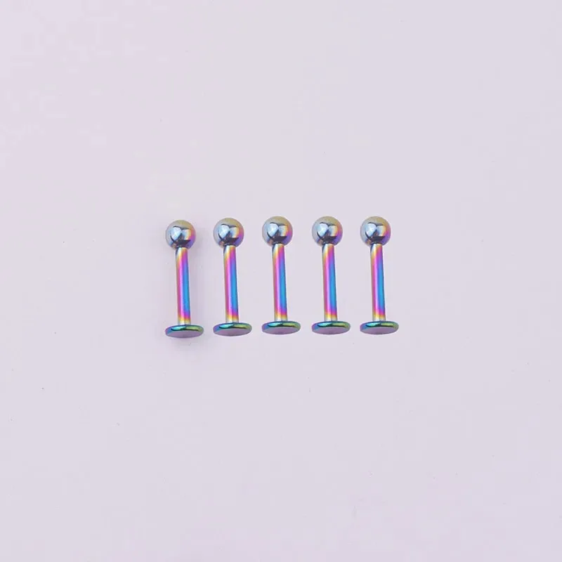 3/5Pcs 316L Stainless Steel Labret Piercing Jewelry, Lip Rings Nose Rings Nose Studs Cartilage Tragus Conch Earring Studs