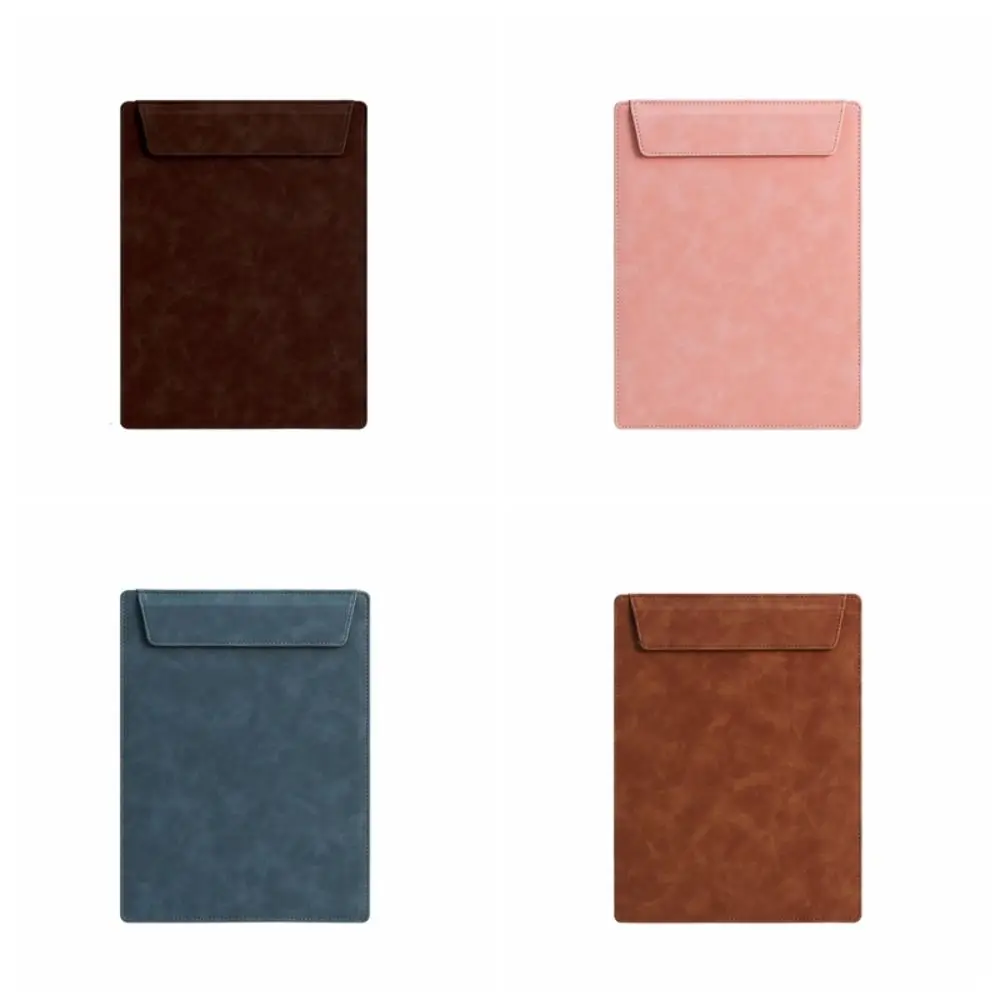 Pasta de fivela magnética de couro multifuncional a4, à prova d'água, grande capacidade, arquivo de documentos, braçadeira de assinatura de couro pu espessada