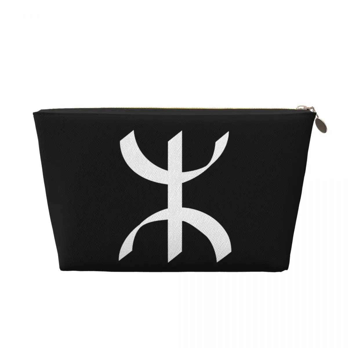 Custom Berber Tifinagh Symbol Toiletry Bag Flag Of Amazigh Makeup Cosmetic Organizer Ladies Beauty Storage Dopp Kit Case