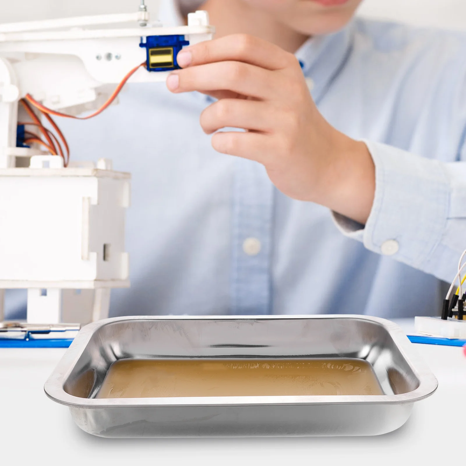 

Stainless Steel Dissection Tray Lab Dissecting Pan For Teaching Research Durable Metal Wax Tray Laboratory Organizer Tool