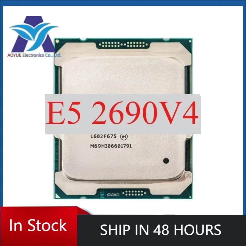 1pcs/lot Perfect test E5-2690V4 E5 2690V4 CPU 14nm 14 Cores 28 Threads 2.6GHz 35MB 135W processor LGA2011-3