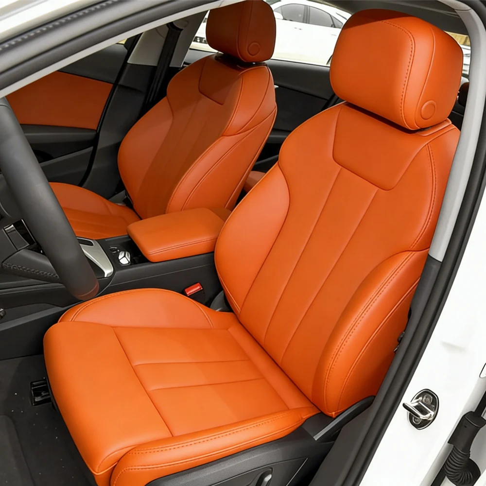 

Car Special Seat Cover For Audi A4 B9 2016 2017 2018 2019 PU Leather Cushion Protective Pad Seat Covers interior Accessories