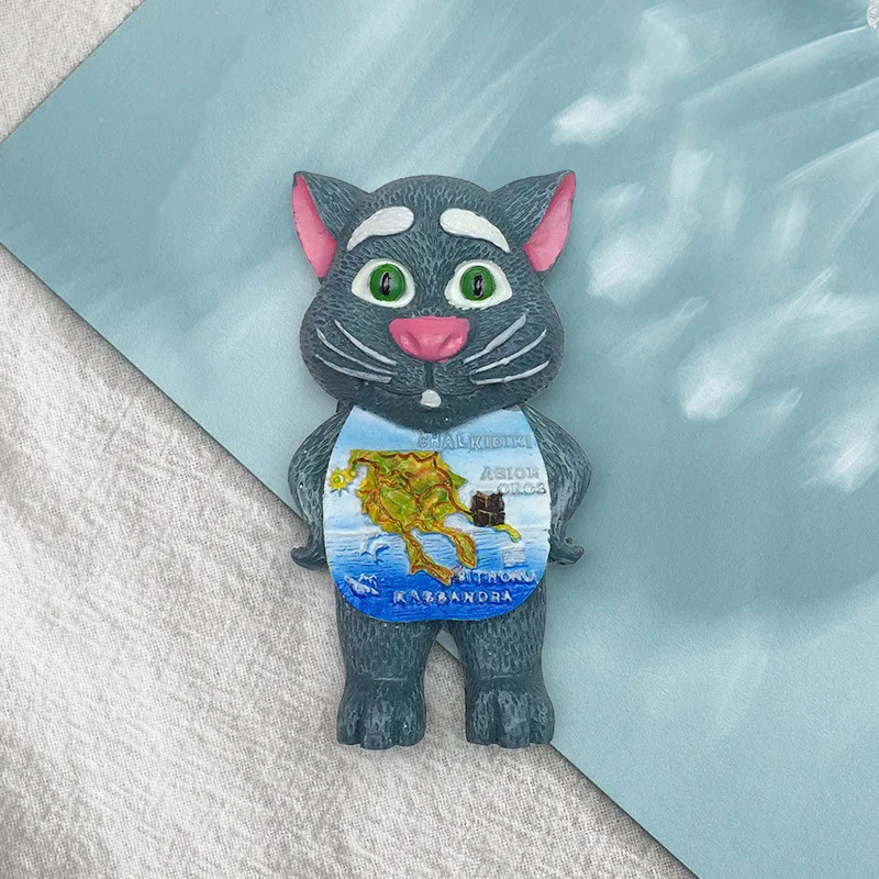 

Nordic New Style Personalized Creative Tom Cat Magnetic Fridge Magnet Cultural and Creative Travel Souvenir Furniture Craft Deco
