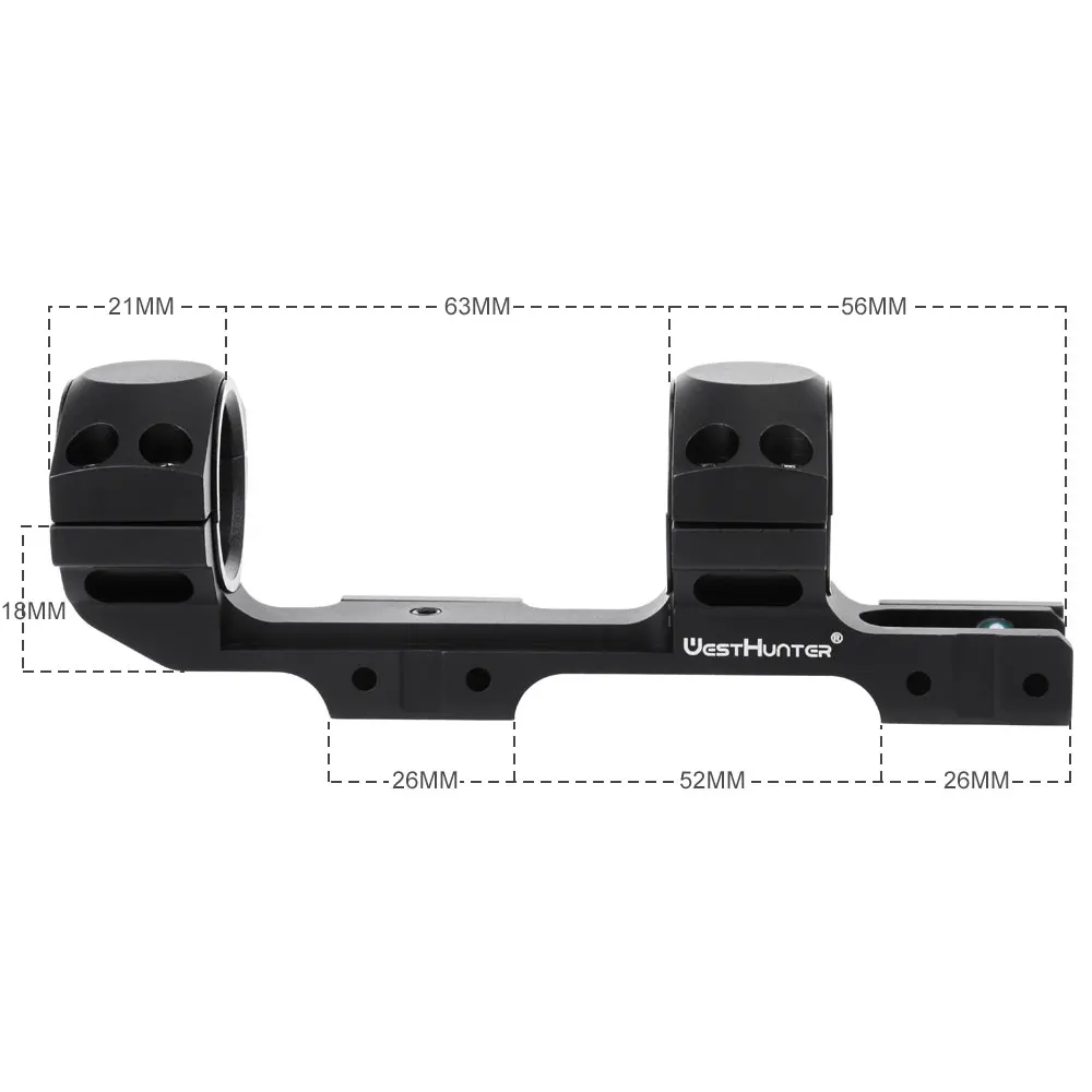 WestHunter Optics One Piece 11mm Dovetail Scope Mount 1 inch 25.4mm 30mm Double Rings Hunting Accessories With Bubble Level